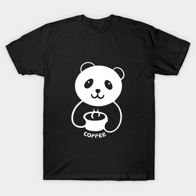 Panda Coffee T-Shirt by icepop